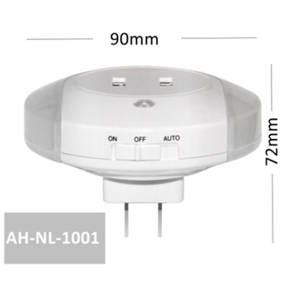 LED auto sensor control night light with USB